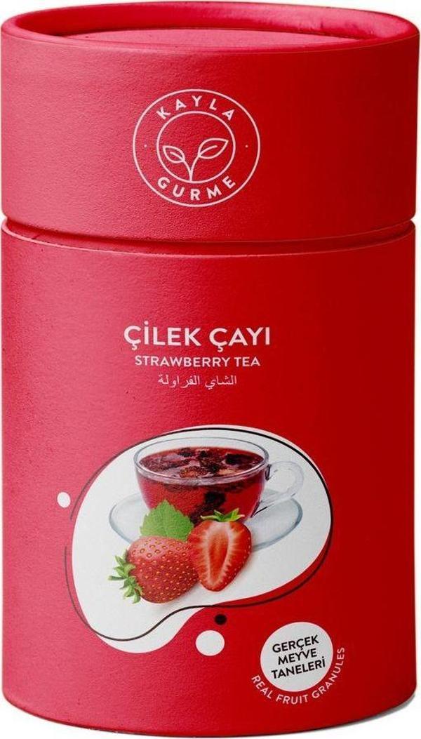Kayla Gurme Çilek Çayı - Çilek Taneli - Silindir Karton Kutu 175 Gr. - Image 1