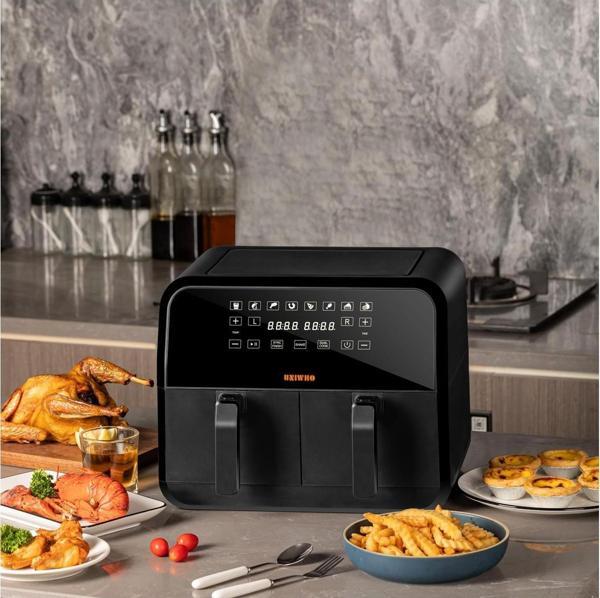 Uniwho D8 Dokunmatik Ekran (4+4) 8lt Çift Hazneli Airfryer Yağsız Fritöz 1700W - Image 1