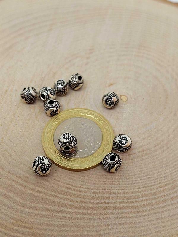 925 Ayar Gümüş Boncuk Ara Malzeme 6mm/2 adet (45608) - Image 1