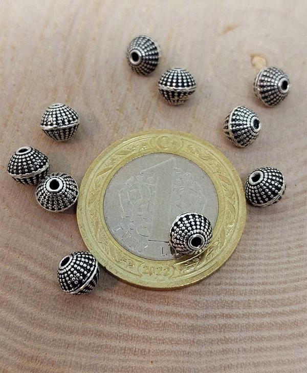 925 Ayar Gümüş Boncuk Ara Malzeme 6mm/2 adet (45632) - Image 1