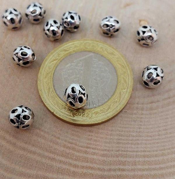 925 Ayar Gümüş Boncuk Ara Malzeme 6mm/3 adet (45620) - Image 1