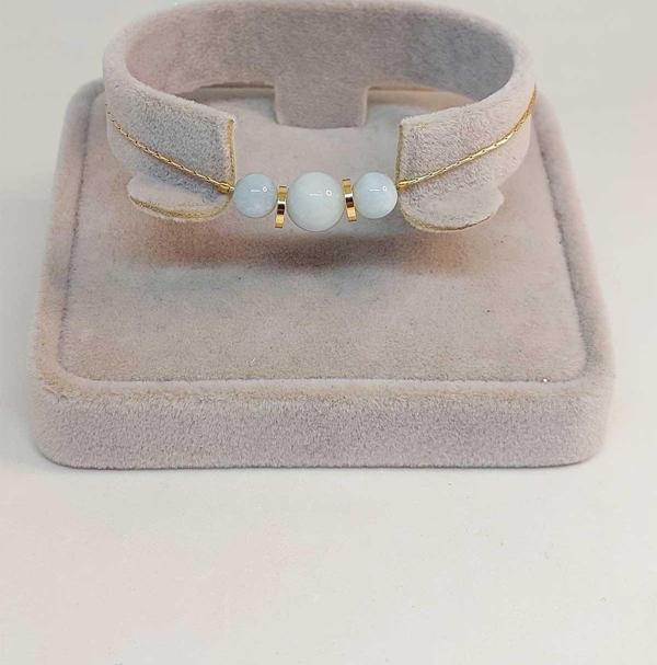 Akuamarin Taşı Tasarım Bileklik (52066) - Image 1