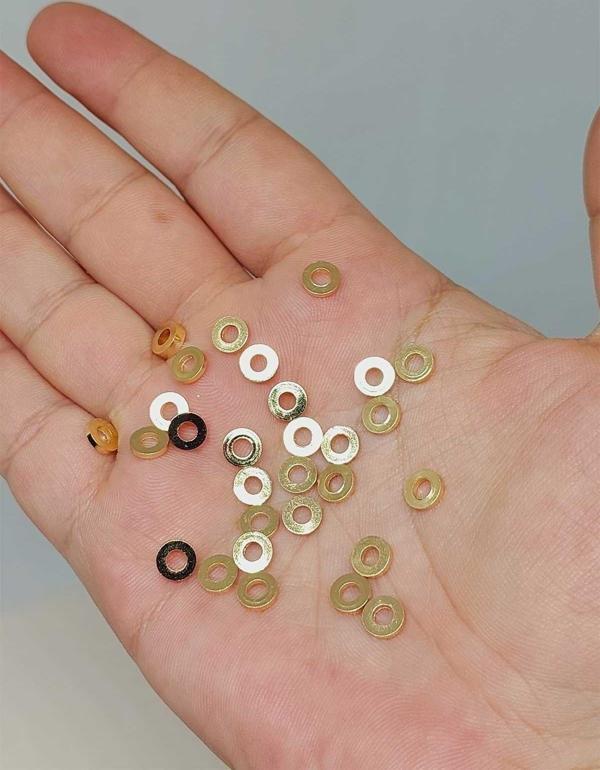 Altın Kaplama Boncuk Ara Malzeme 1*6mm/10 adet (52478) - Image 1