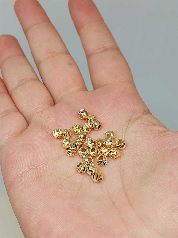 Altın Kaplama Boncuk Ara Malzeme 4mm/10 adet (52482) - Image 1