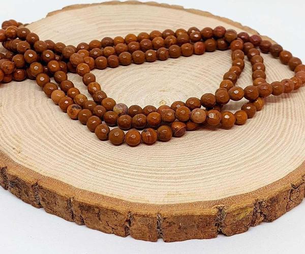 Bileklik Boy Jasper Taşı Faset Kesim Yarım Dizi 5.5mm (44545) (18CM UZUNLUĞUNDADIR) - Image 1