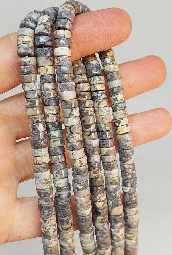 Bileklik Boy Jasper Taşı Şekilli 3x6mm Yarım Dizi (49332) (18CM UZUNLUĞUNDADIR) - Image 1