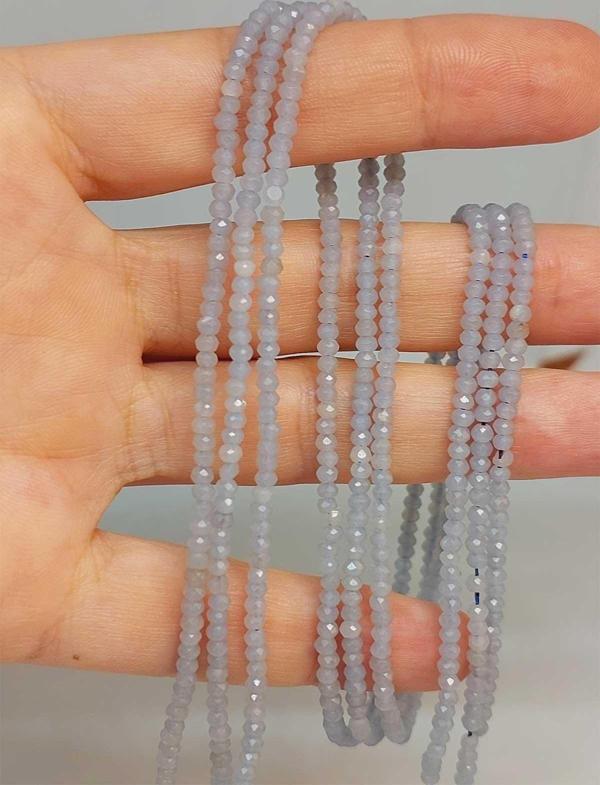 Bileklik Boy Angelit Taşı Rondela Faset Kesim Dizi 1.5*2.5mm Yarım Dizi (17CM UZUNLUĞUNDADIR) - Image 1