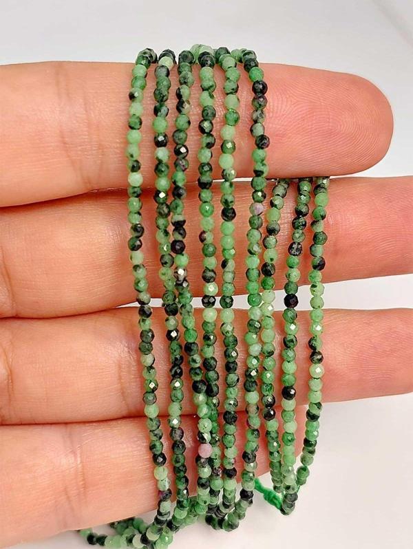 Bileklik Boy Anyolit (RUBİZOİT- RUBYZOİSİT) Taşı Dizi 1.8mm (45456) Yarım Dizi (17CM UZUNLUĞUNDADIR) - Image 1