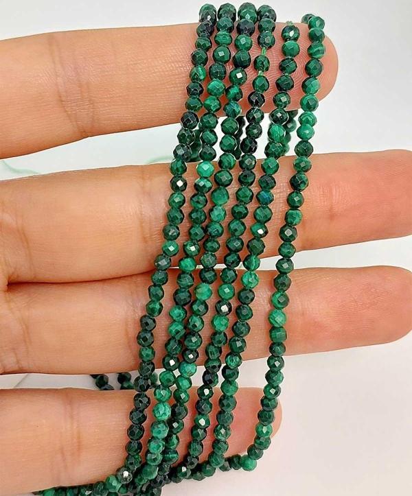Bileklik Boy Malakit Taşı Dizi 2.5mm (45330) Yarım Dizi (17CM UZUNLUĞUNDADIR) - Image 1