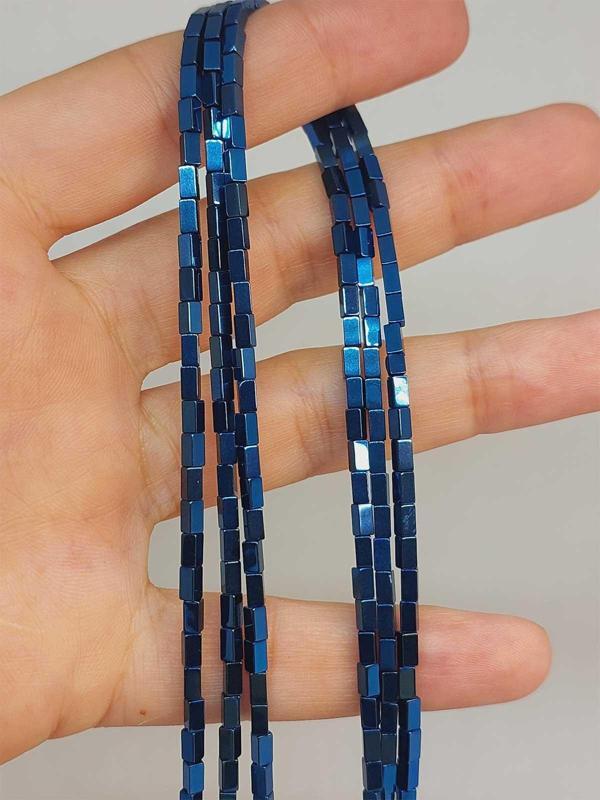 Bileklik Boy Hematit Taşı Dizi 2*4mm (49660) Yarım Dizi (17CM UZUNLUĞUNDADIR) - Image 1