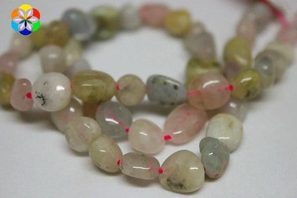 Bileklik Boy Morganit Taşı Yarım Dizi Doğal Taşlar (18CM UZUNLUĞUNDADIR) - Image 1