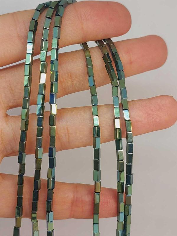 Bileklik Boy Hematit Taşı Dizi 2*4mm (49666) Yarım Dizi (17CM UZUNLUĞUNDADIR) - Image 1