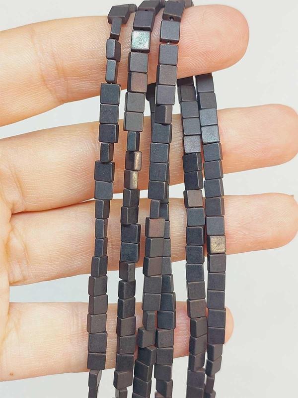 Bileklik Boy Hematit Taşı Dizi 4*2mm (49626) Yarım Dizi (17CM UZUNLUĞUNDADIR) - Image 1