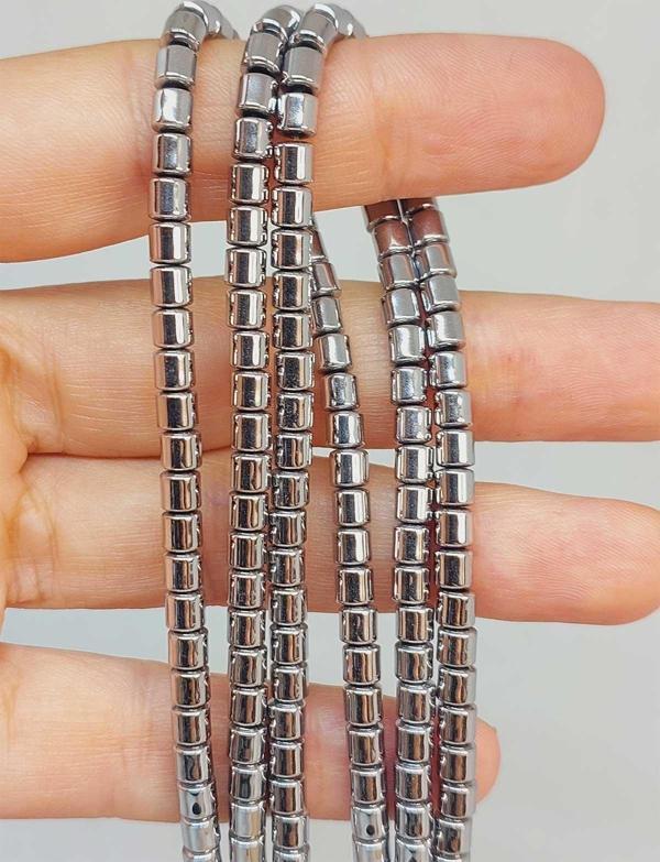 Bileklik Boy Hematit Taşı Yarım Dizi 3.5*3.5mm (48216) (18CM UZUNLUĞUNDADIR) - Image 1