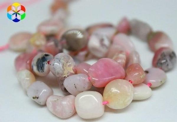 Bileklik Boy Pembe Opal Doğal Taşlı Yarım Dizi (18CM UZUNLUĞUNDADIR) - Image 1