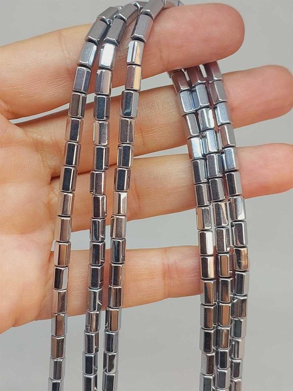 Bileklik Boy Hematit Taşı Yarım Dizi 3.5*6mm (48186) (18CM UZUNLUĞUNDADIR) - Image 1