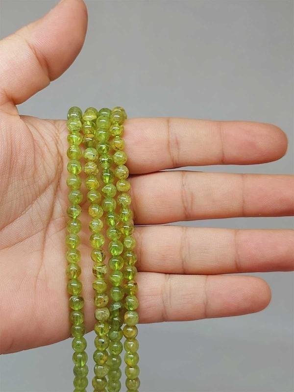 Bileklik Boy Peridot (ZEBERCET) Taşı Yarım Dizi 5mm (51202) (18CM UZUNLUĞUNDADIR) - Image 1