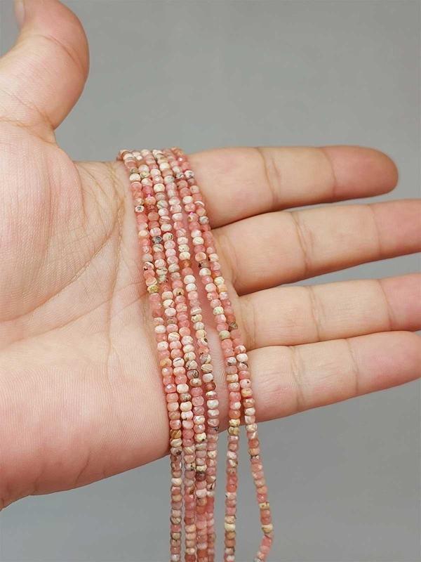 Bileklik Boy Rodokrozit Taşı Dizi 2*2.5mm (51196) Yarım Dizi (17CM UZUNLUĞUNDADIR) - Image 1
