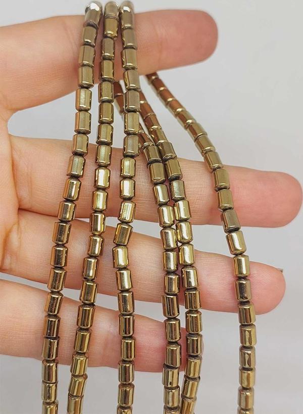 Bileklik Boy Hematit Taşı Yarım Dizi 4*5.5mm (48140) (18CM UZUNLUĞUNDADIR) - Image 1