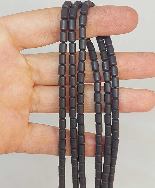 Bileklik Boy Hematit Taşı Yarım Dizi 4*5.5mm (48144) (18CM UZUNLUĞUNDADIR) - Image 1