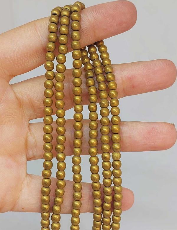 Bileklik Boy Hematit Taşı Yarım Dizi 4mm (48178) (18CM UZUNLUĞUNDADIR) - Image 1