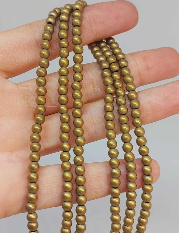 Bileklik Boy Hematit Taşı Yarım Dizi 4mm (48182) (18CM UZUNLUĞUNDADIR) - Image 1