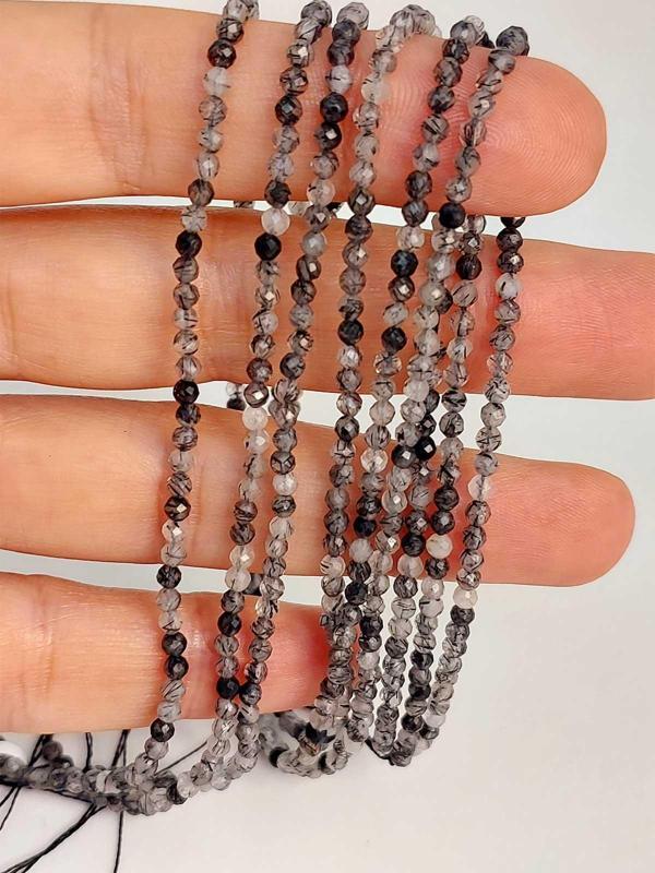 Bileklik Boy Rutil Kuvars Taşı Dizi 2mm (45458) Yarım Dizi (17CM UZUNLUĞUNDADIR) - Image 1