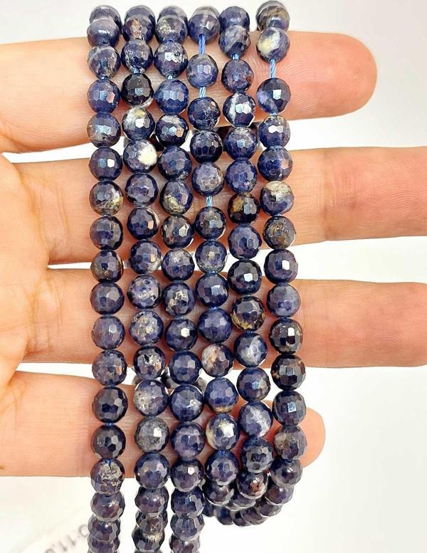 Bileklik Boy Safir Taşı Faset Kesim Yarım Dizi 5-5.5mm Aralığı (45510) (18CM UZUNLUĞUNDADIR) - Image 1