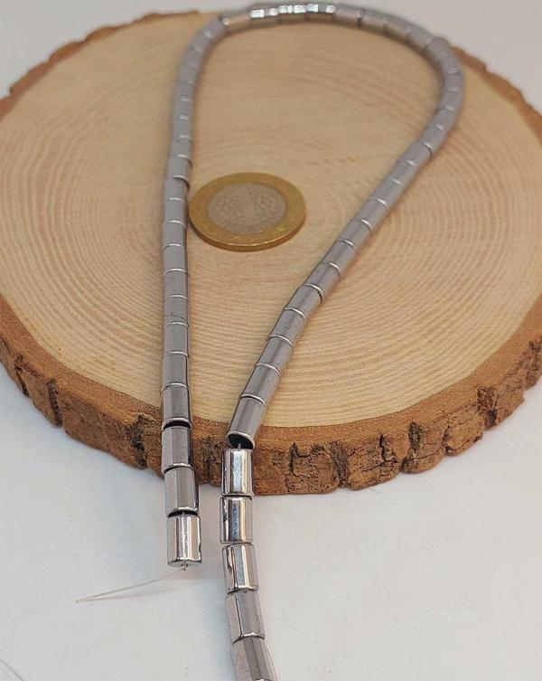 Bileklik Boy Hematit Taşı Yarım Dizi 5.5*8mm (49604) (18CM UZUNLUĞUNDADIR) - Image 1