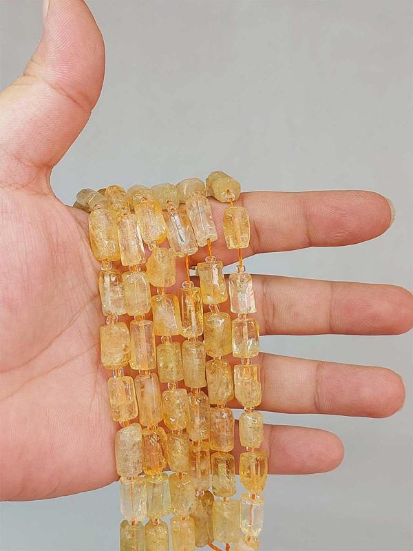 Bileklik Boy Sitrin Taşı 7x12mm Yarım Dizi (49952) (18CM UZUNLUĞUNDADIR) - Image 1