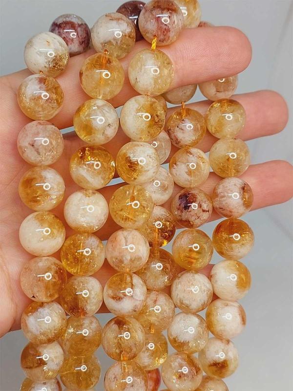 Bileklik Boy Sitrin Taşı Açık & Koyu Karışık Renk Yarım Dizi 12mm (18CM UZUNLUĞUNDADIR) - Image 1