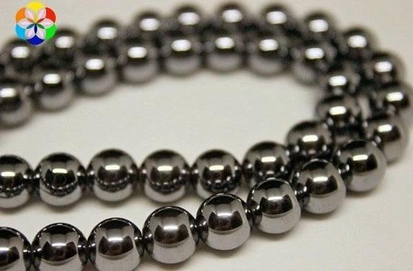 Bileklik Boy Terahertz Taşı Yarım Dizi 8mm (18CM UZUNLUĞUNDADIR) - Image 1