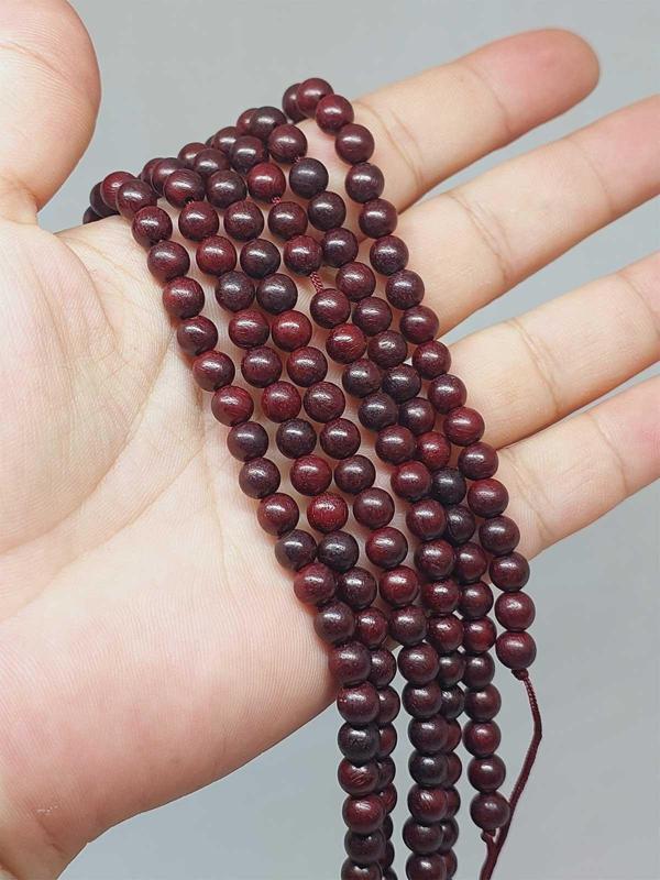 Bileklik Boy Ud Ağacı Ahşap Yarım Dizi 6mm (51374) (18CM UZUNLUĞUNDADIR) - Image 1