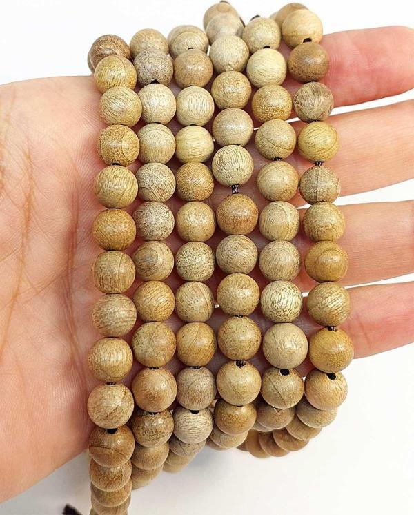 Bileklik Boy Ud Ağacı Ahşap Yarım Dizi 8mm (45268) (18CM UZUNLUĞUNDADIR) - Image 1