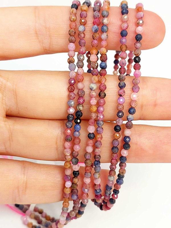 Bileklik Boy Yakut & Safir Açık Renkler Dizi 2.5mm (45444) Yarım Dizi (17CM UZUNLUĞUNDADIR) - Image 1