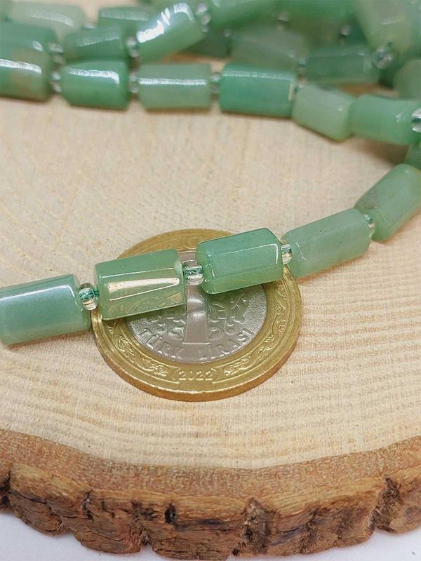 Bileklik Boy Yarım Dizi Aventurin Taşı 7x12mm (49946) (18CM UZUNLUĞUNDADIR) - Image 1