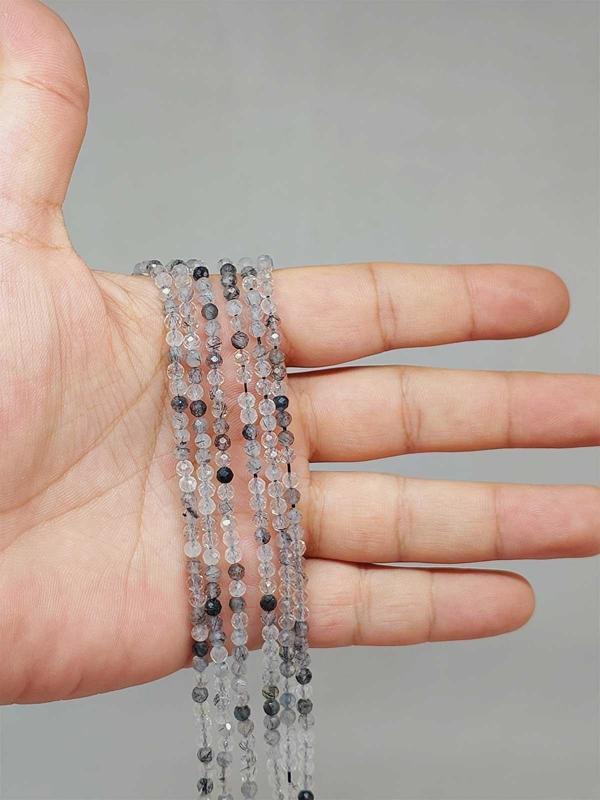 BİLEKLİK BOY YARIM Dizi Beril (Rutil Kuvars) Taşı Dizi 3mm (51198) (17cm uzunluğundadır) - Image 1