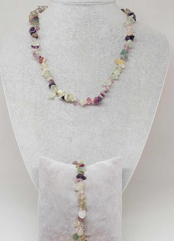 Florit Taşı Küçük Taşlar Kolye & Bileklik Seti (52196) - Image 1