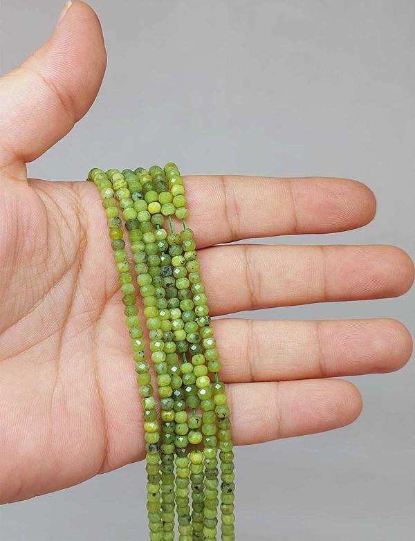 Bileklik Boy Yeşim Taşı Dizi 2.5*3.5mm (51236) Yarım Dizi (17CM UZUNLUĞUNDADIR) - Image 1