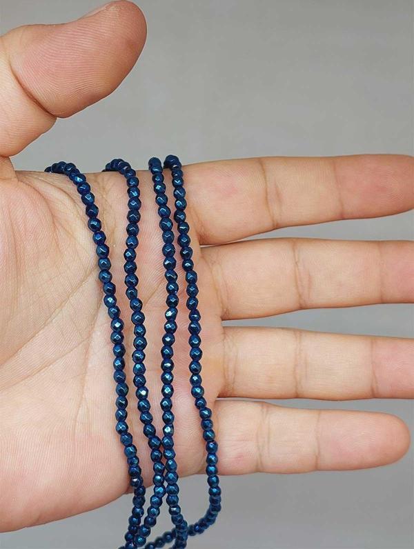 Hematit Taşı Faset Kesim 3mm Dizi (52422) - Image 1