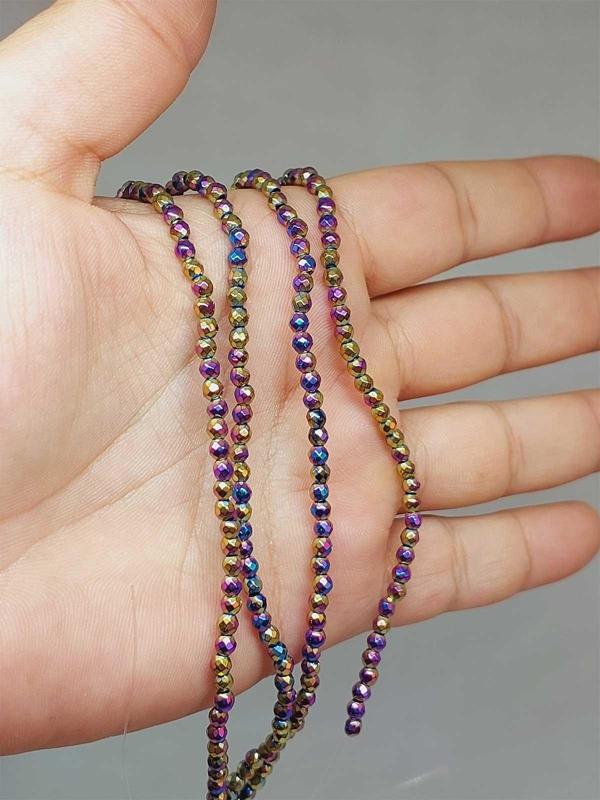 Hematit Taşı Faset Kesim 3mm Dizi (52432) - Image 1