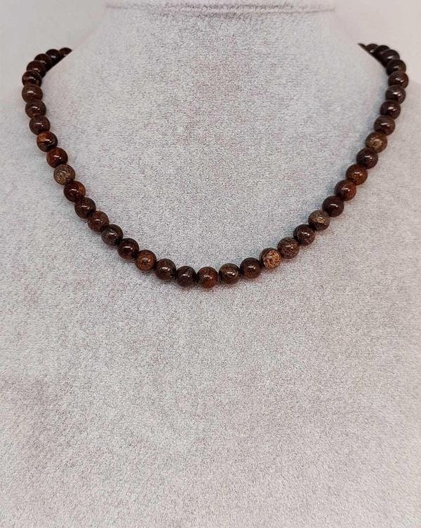 Bronzit Taşı Kolye 6mm - Image 1