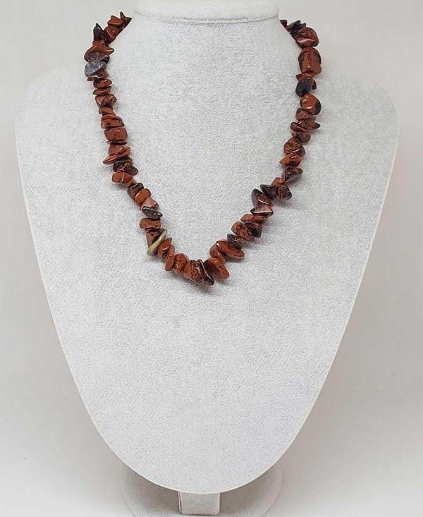 Kahverengi Obsidyen Taşı İri Taşlar Kolye (52266) - Image 1