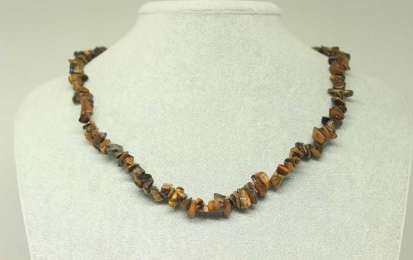 Kaplan Gözü Taşı Küçük Taşlar Kolye - Image 1