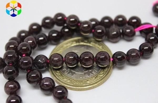 Lal (granat) (garnet)taşı 6mm/10 Adet - Image 1