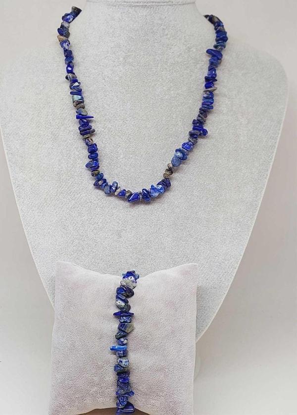 Lapis Taşı Küçük Taşlar Kolye & Bileklik Seti (52190) - Image 1