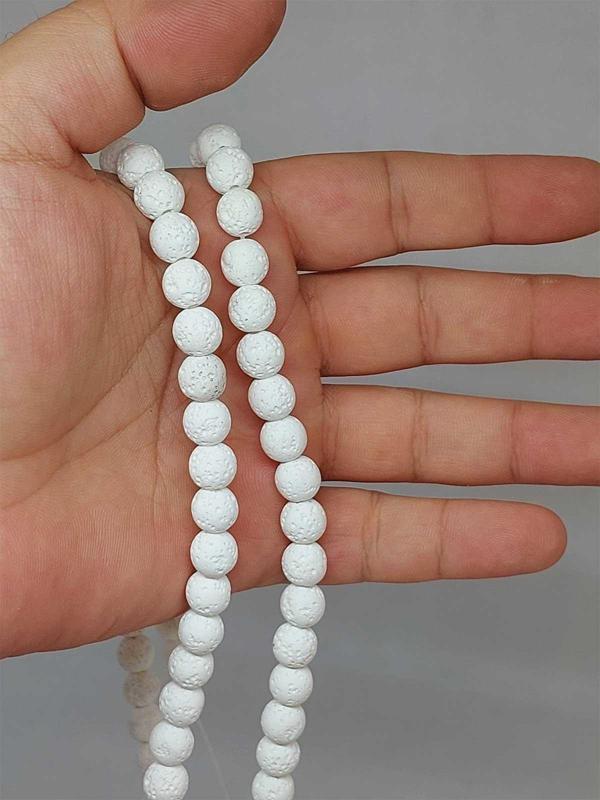 Lav Taşı Beyaz Dizi 8mm (52404) - Image 1