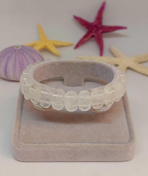 Kristal Kuvars Taşı Oval Kesim Unisex Bileklik (46070) - Image 1