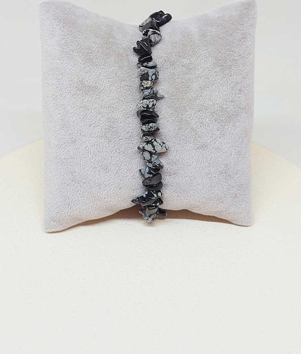 Obsidyen Taşı Küçük Taşlar Bileklik (52258) - Image 1
