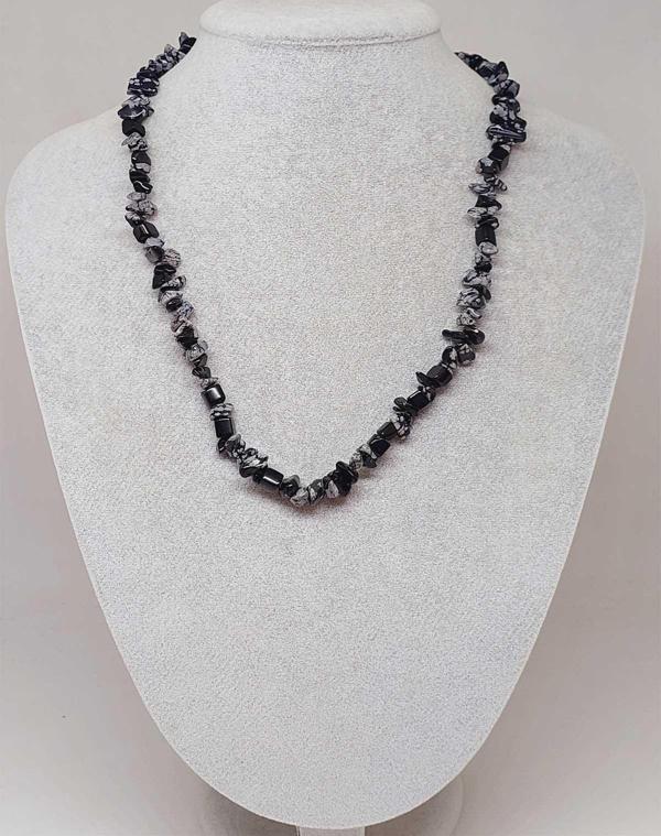 Obsidyen Taşı Küçük Taşlar Kolye (52260) - Image 1